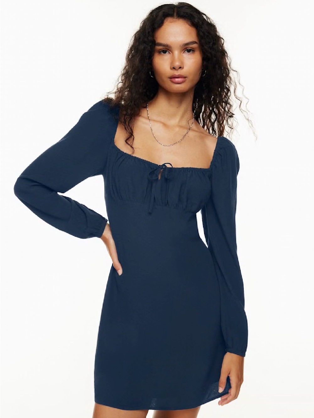 Aritzia Sunday Best Delilah Dress - Navy, Size Small